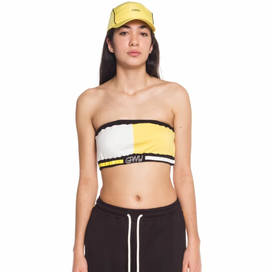 Grimey Girl Mangusta V8 Top SS18 in Yellow | Stylish Women's T-Shirt by Grimey