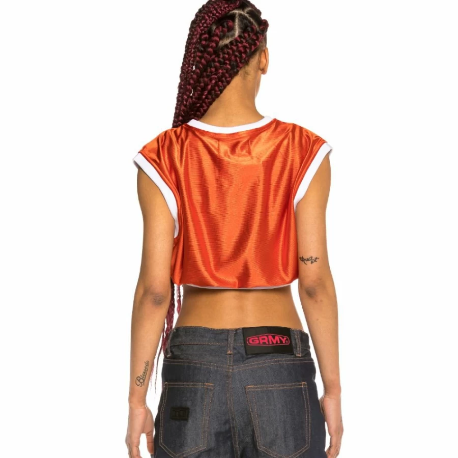 Grimey Acknowledge Girl Crop Top - Orange SS20 Fashion Trendy Tee