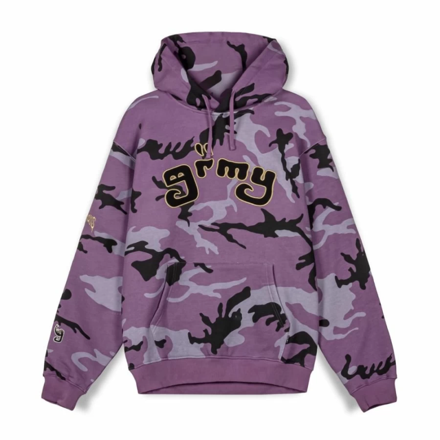Grimey Vintage Tusker Temple All Over Print Hoodie - Purple Hooded Sweatshirt for Men & Women FW23