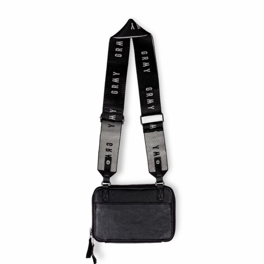 Grimey Snow Fox Genuine Leather Handbag for Women - Stylish Black Winter 2022 Collection - Premium PU Leather Crossbody Bag