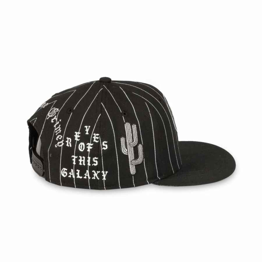 Grimey Panic Snapback Hat - Black Adjustable Baseball Cap for Men & Women - SS24 Streetwear Fashion