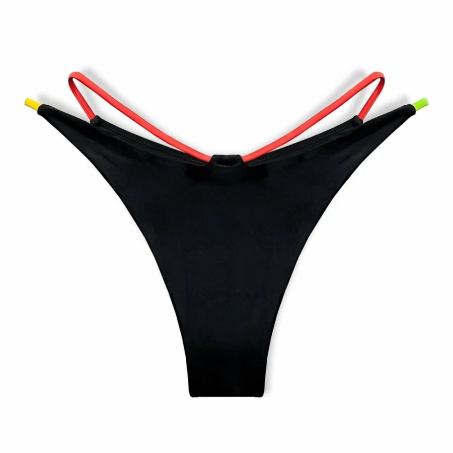 Grimey Black Bikini Bottom - Tough & Stylish Swimwear for Women - Spring 2023 Collection