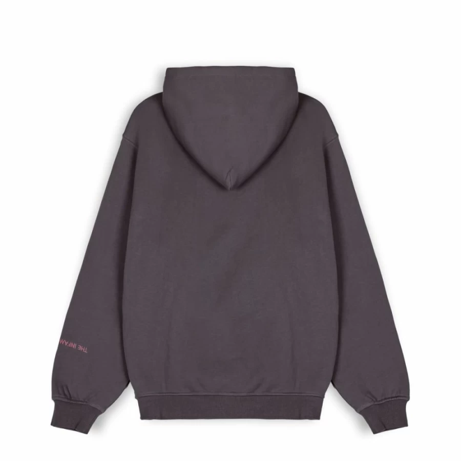 Grimey Snow Fox Anthracite Hoodie - Winter 2022 Collection - Stylish Streetwear Sweatshirt