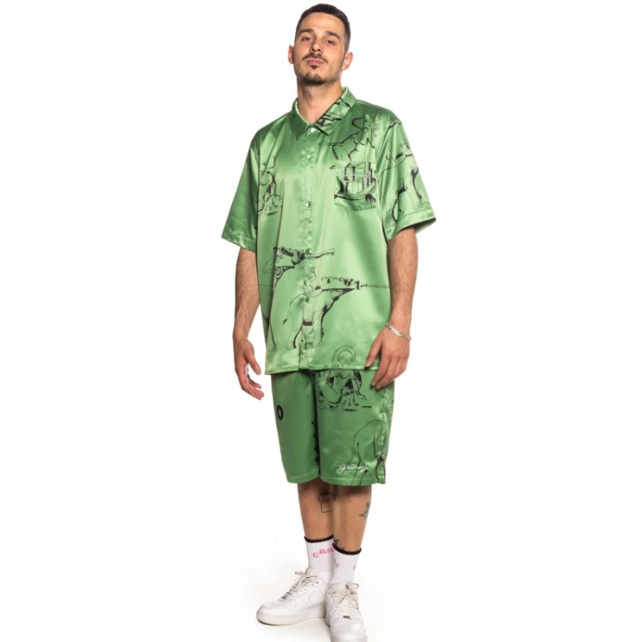 Grimey Hope Unseen Vimana Khaki Short Sleeve T-Shirt - Summer 2021 Collection