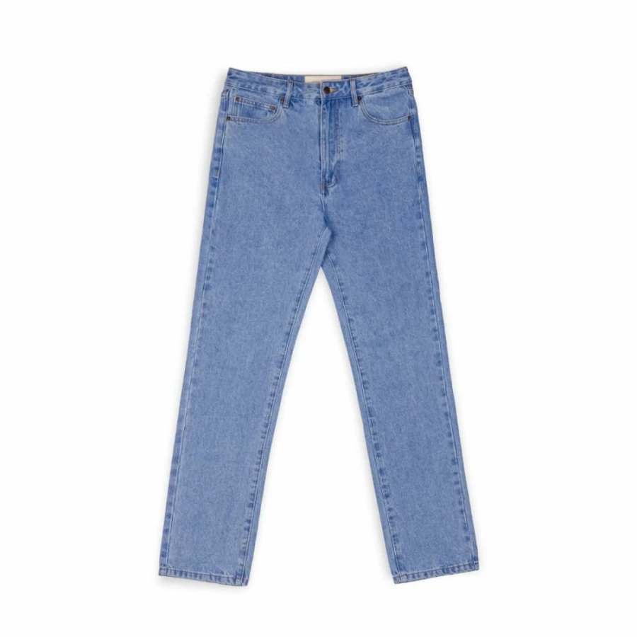 Grimey Snow Fox Washed Blue Winter Snow Pants for Men - L 22 Waterproof Cold Weather Trousers