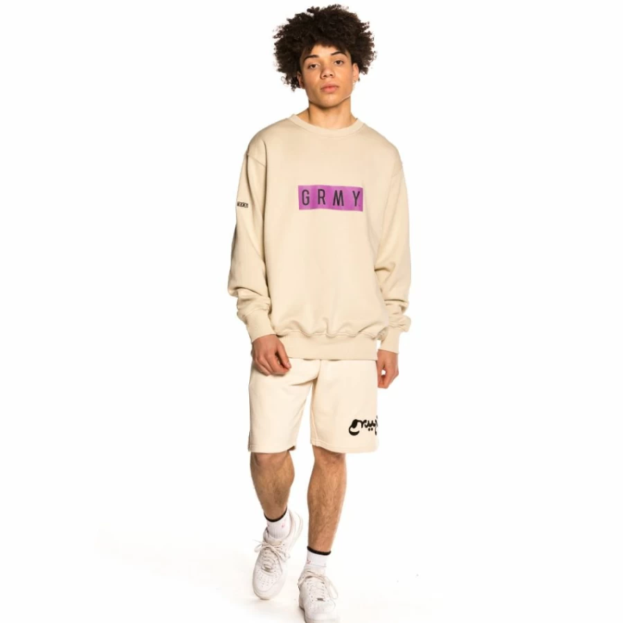 Grimey "Hope Unseen" Shorts & "Frenzy" Crewneck Set - Sand Color - Spring 2021 Collection