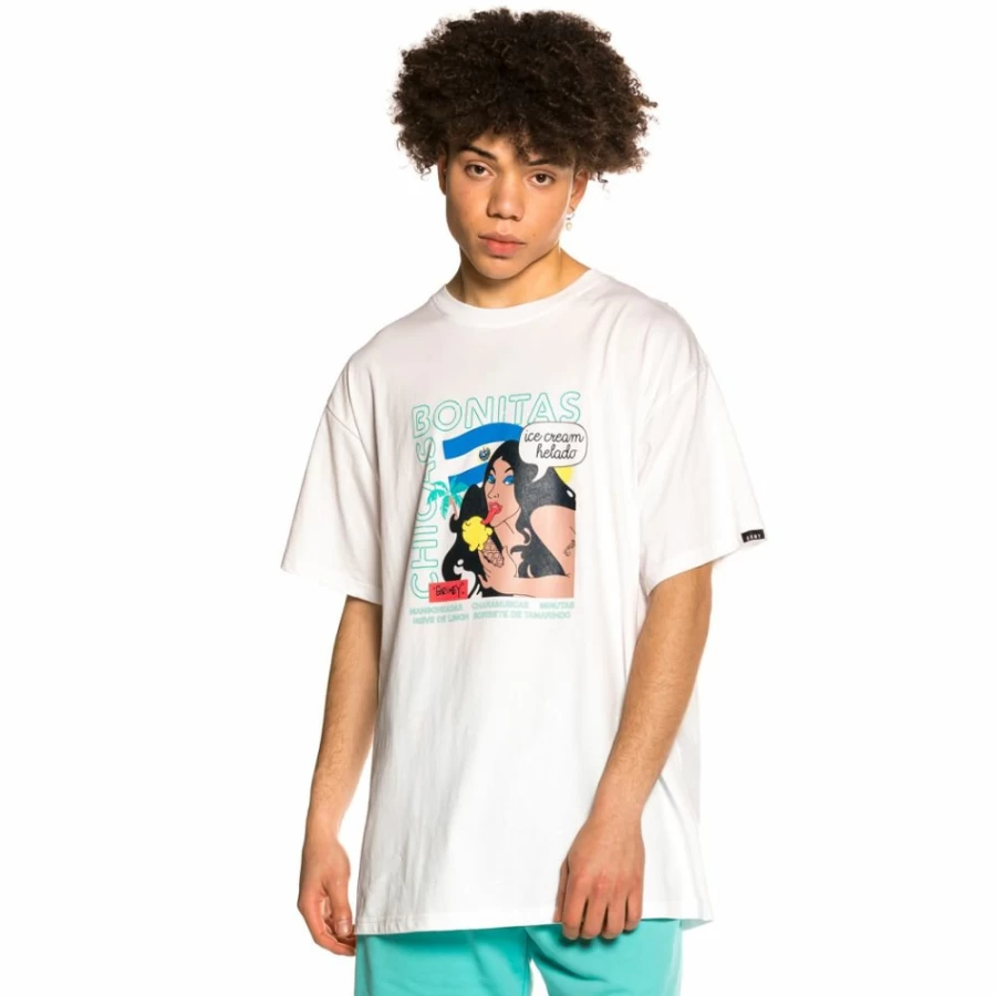 Grimey "Pupuseria" White T-Shirt - Summer 2021 Collection - Casual Cotton Tee