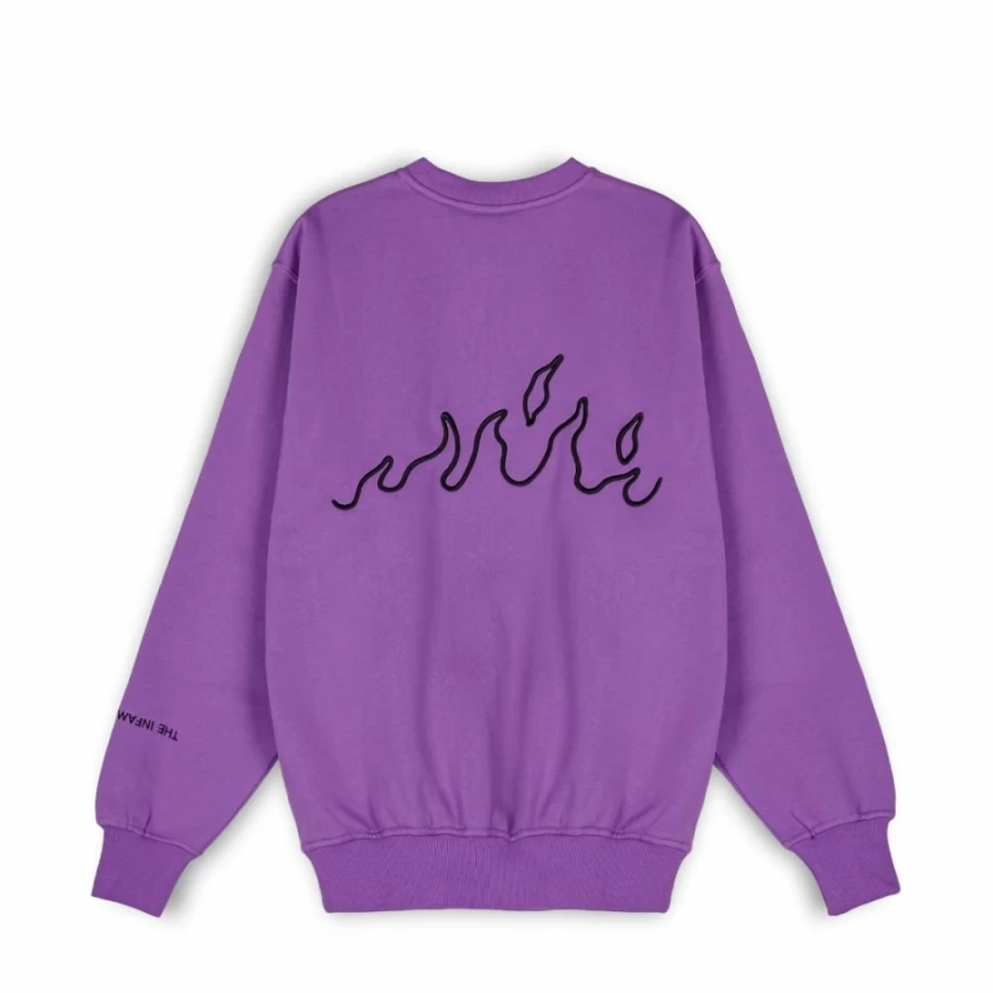 Grimey Snow Fox Purple Crewneck Sweatshirt | Winter 2022 Collection