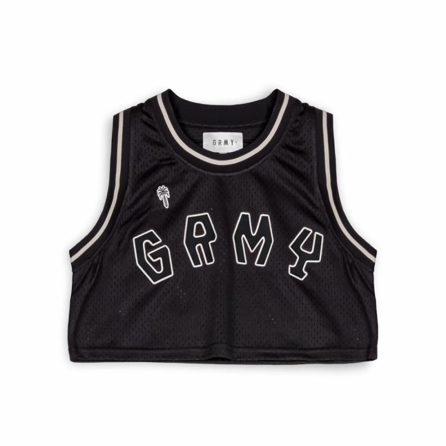 Grimey The Clout Mesh Crop Top - Black - Spring 2023 Fashion Trend
