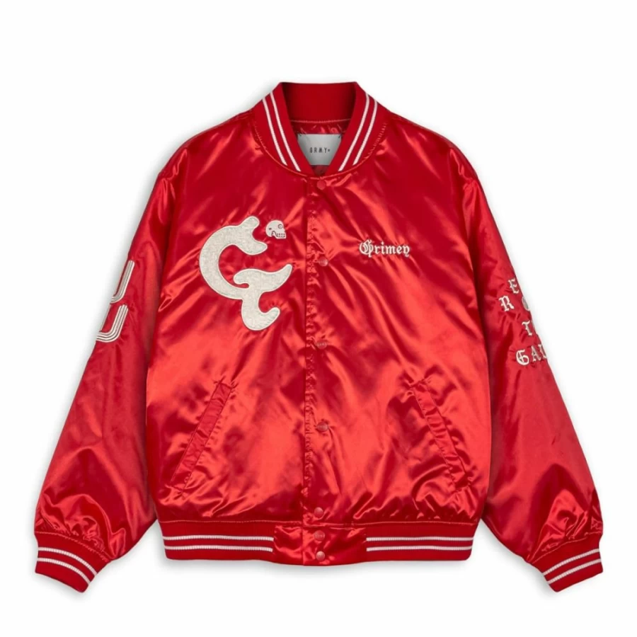 Grimey Satin Panic Red Jacket - SS24 Collection - Stylish & Bold Outerwear