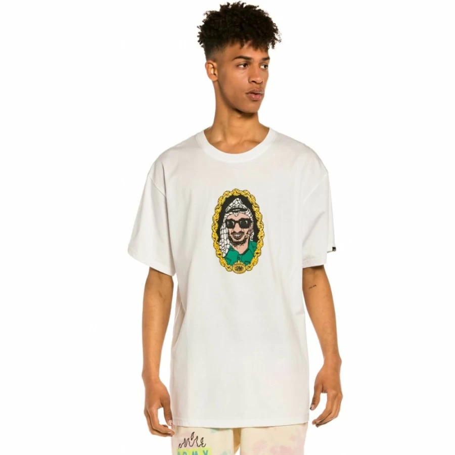 Grimey Yasir Graphic T-Shirt - White Cotton Tee - Summer 2022 Collection - Casual Streetwear