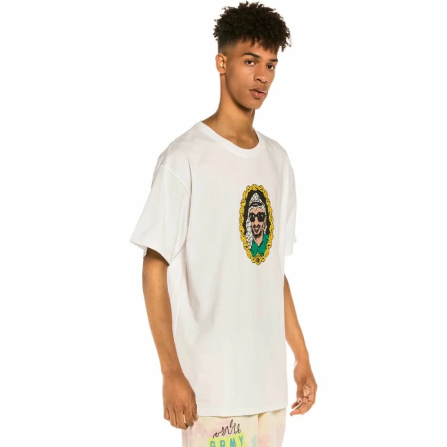 Grimey Yasir Graphic T-Shirt - White Cotton Tee - Summer 2022 Collection - Casual Streetwear