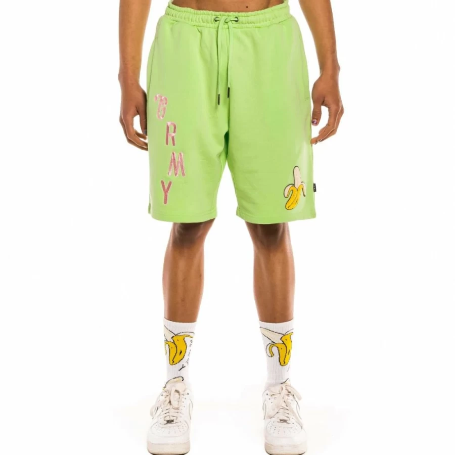 Grimey Jungle Punch Green Sweatshorts - Comfortable Casual Shorts for Men & Women - Spring 2022 Collection