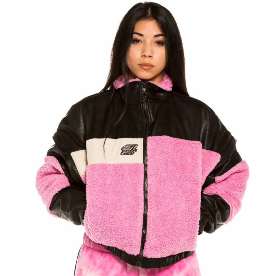 Grimey Pink Space Lady Detachable Jacket for Women - Winter 2021 Fashion Outerwear