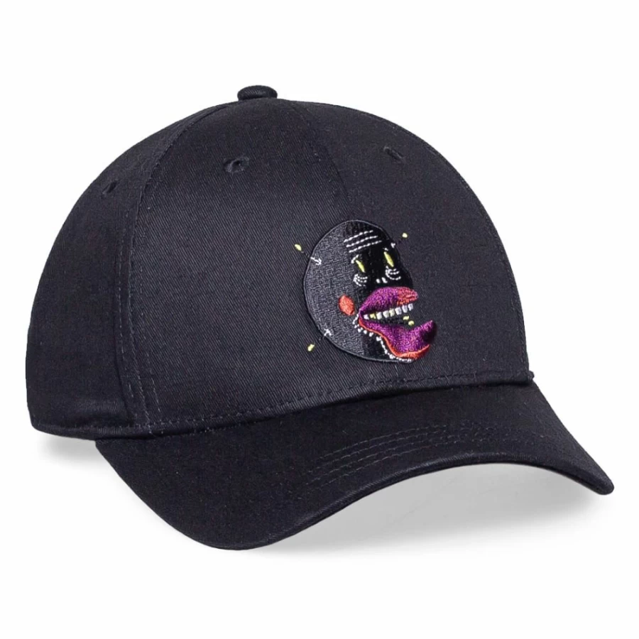 Grimey Liveution Black Curved Visor Cap - Stylish Adjustable Hip Hop Hat for Men & Women