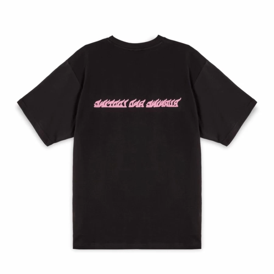 Grimey Oversized Black Melted Stone Graphic T-Shirt for Men & Women | FW23 Streetwear Collection