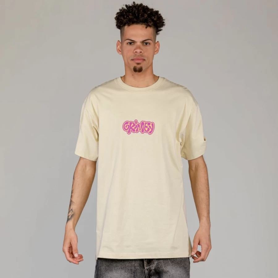 Grimey The Brute Force Regular Cream T-Shirt | Summer 2023 Collection