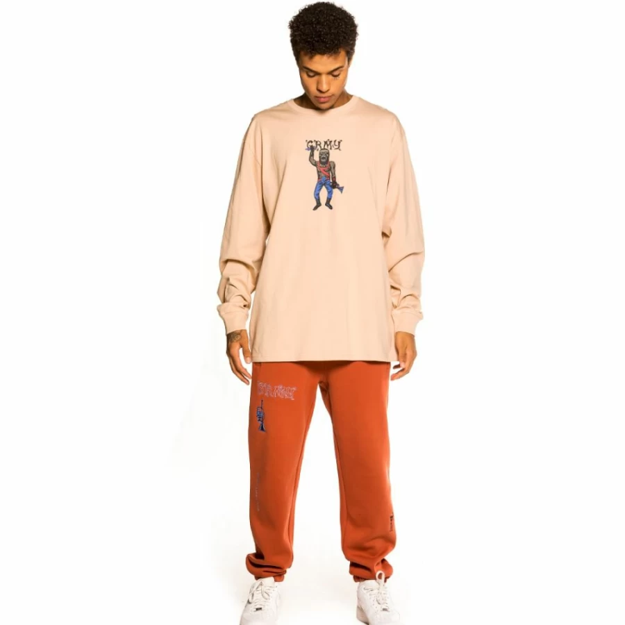 Grimey Jazz Thing Pack Grimey Pants and Long Sleeve Tee Set in Ochre and Cream - Fall 2021 Collection