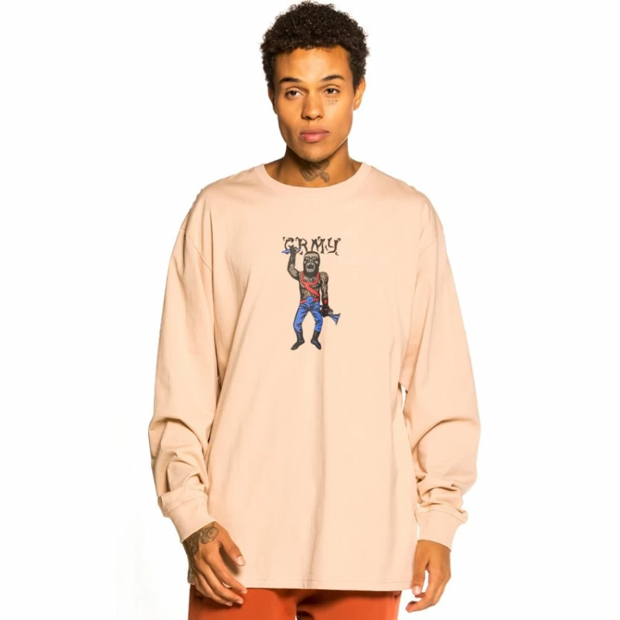 Grimey Jazz Thing Pack Grimey Pants and Long Sleeve Tee Set in Ochre and Cream - Fall 2021 Collection