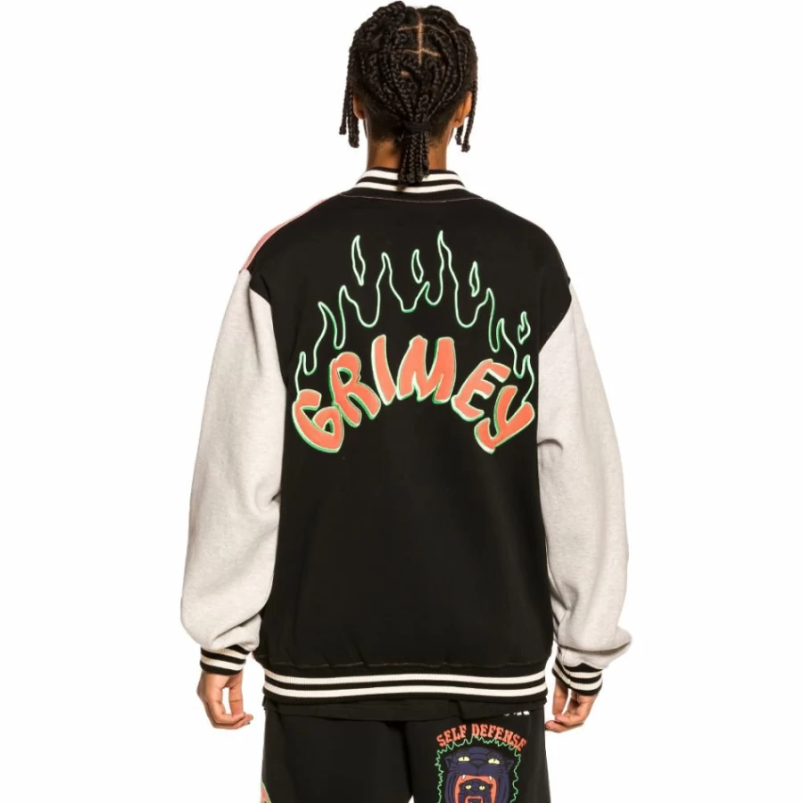 Grimey "Destroy All Fear" Pink Zip-Up Hoodie - Streetwear Crewneck Sweatshirt