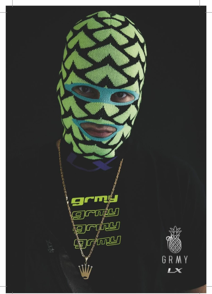 Grimey LX Balaclava Mask FW19 Yellow - Streetwear Face Covering