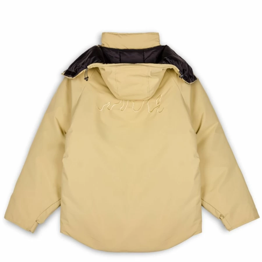 Grimey Snow Fox Parka Jacket - Cream Winter Coat for Men & Women - Waterproof Cold Weather Outerwear