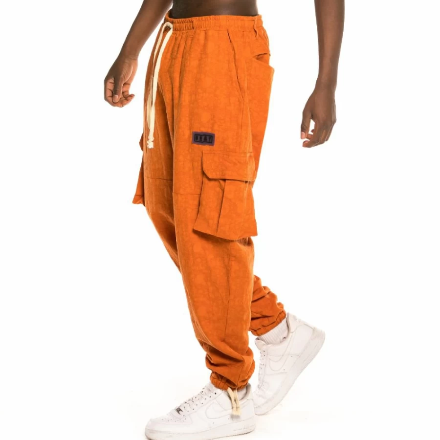 Grimey Liveution Cargo Pants for Men - Brown Tactical Trousers with Multiple Pockets, Spring 2021 Collection