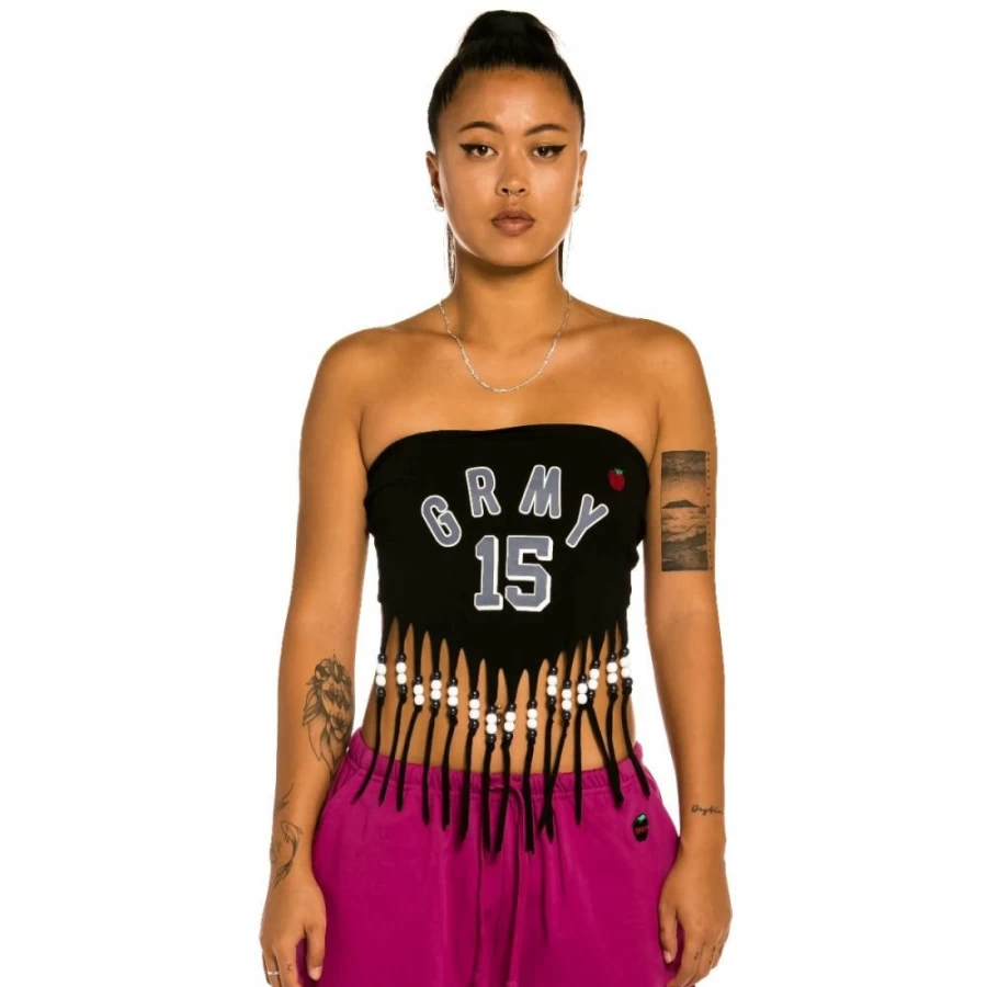Grimey Women's Black Sleeveless "Trespass" Top - Summer 2022 Fashion Trendy Casual Wear