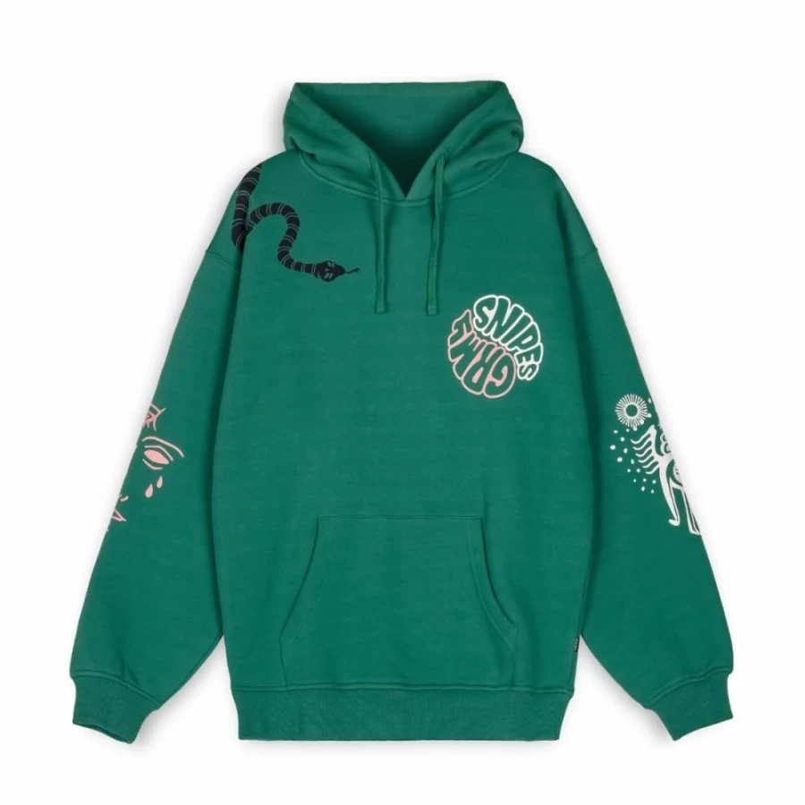 Grimey True Roots Snipes Collaboration Hoodie - Green Fall 2022 Streetwear