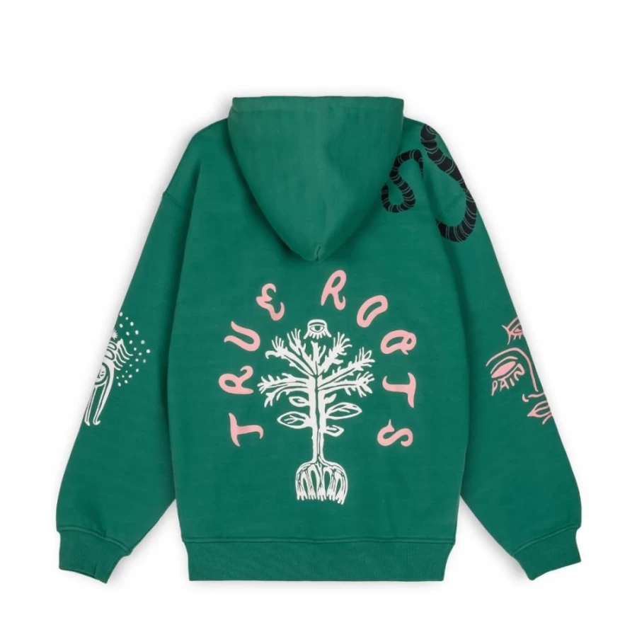 Grimey True Roots Snipes Collaboration Hoodie - Green Fall 2022 Streetwear