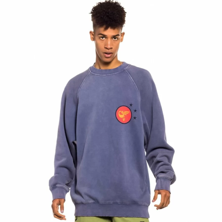 Grimey Glorified Washed Blue Crewneck Sweatshirt | Spring 2022 Collection
