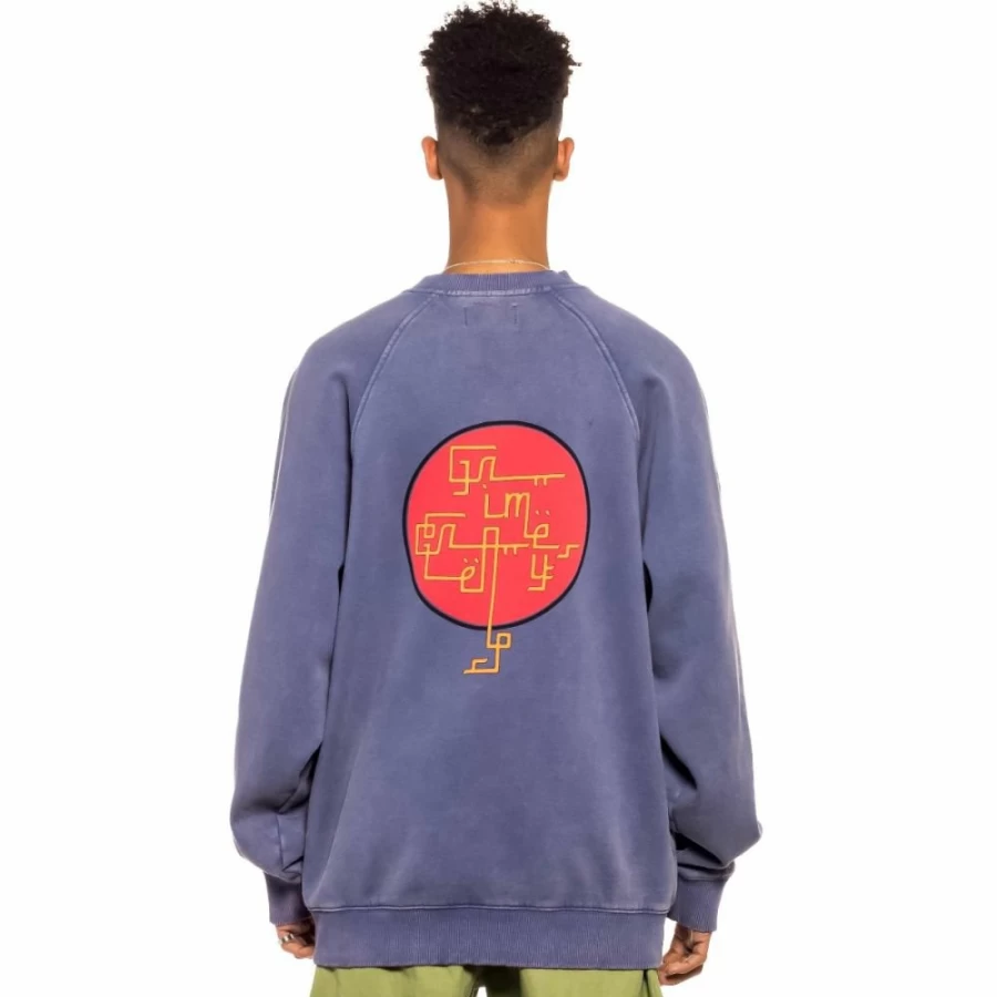 Grimey Glorified Washed Blue Crewneck Sweatshirt | Spring 2022 Collection