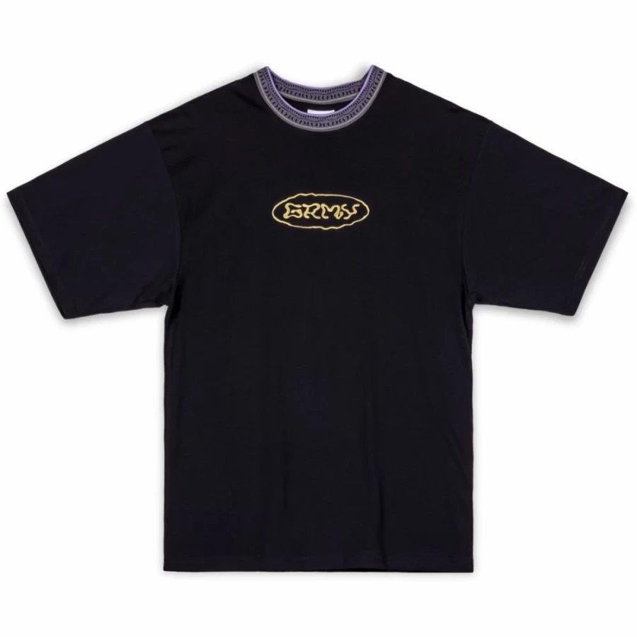 Grimey Ufollow Oversized Black T-Shirt for Men - Spring 2023 Collection - Streetwear Essential