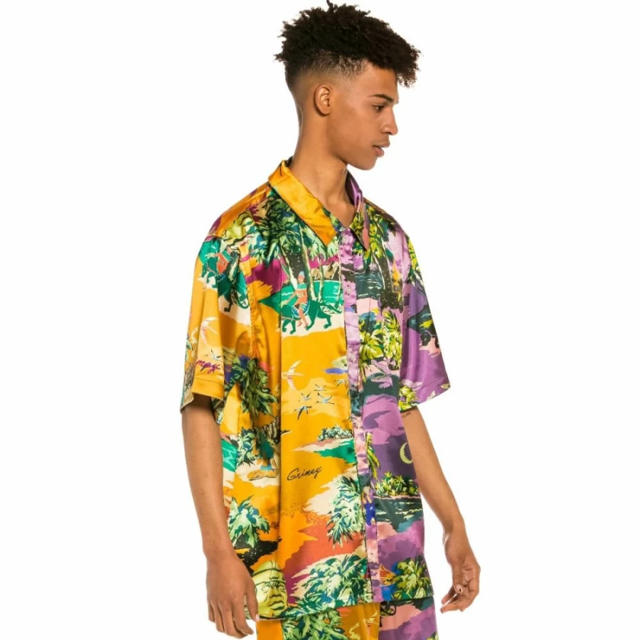 Grimey Ocean Gateways Multicolor Button Up Shirt - Summer 2022 Casual Tee