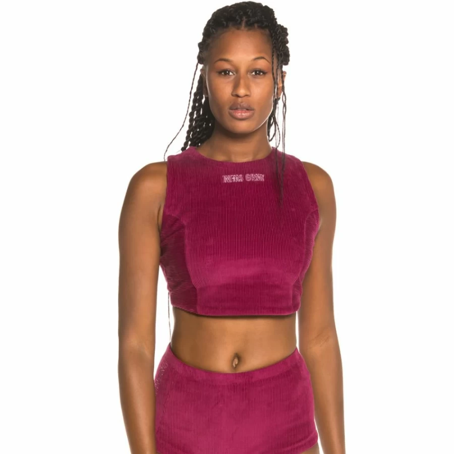 Grimey Purple Corduroy Top for Women | Fall Winter 2019 Fashion | Grimey Engineering Brand