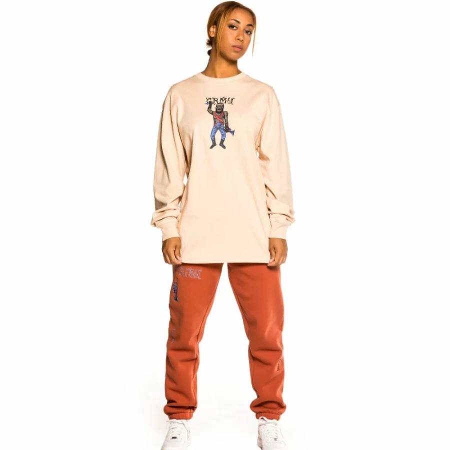 Grimey Jazz Thing Pack Grimey Pants and Long Sleeve Tee Set in Ochre Cream Fall 2021 Collection