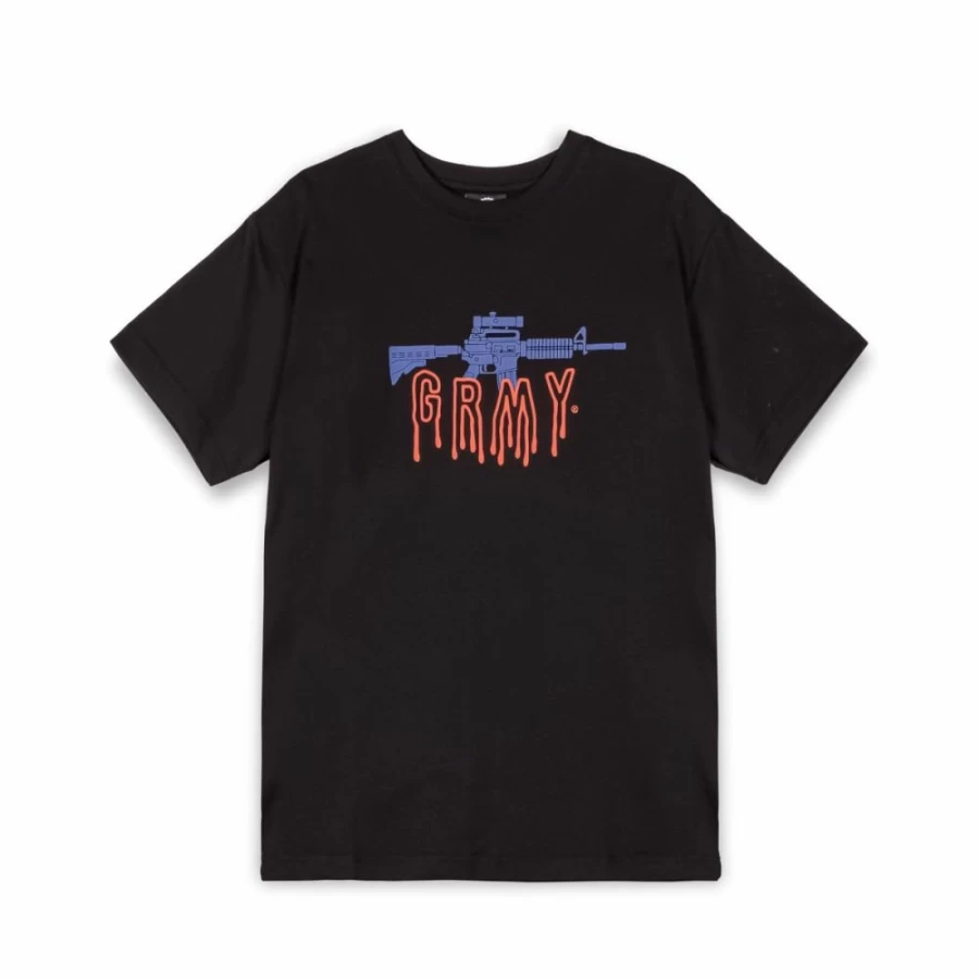 Grimey Back At You Regular Fit Black T-Shirt for Men | FW23 Collection