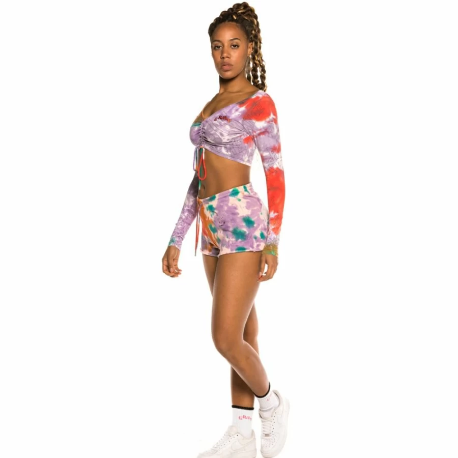 Grimey Tie Dye Long Sleeve Crop Top - Spring 2021 Fashion Trendy Women's Tee