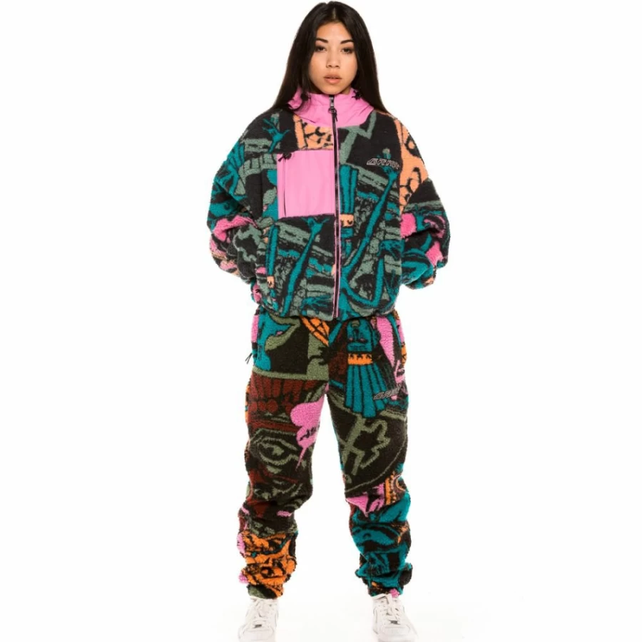 Grimey Blue Space Lady Sherpa Jacket - Cozy Winter 21 Outerwear for Women