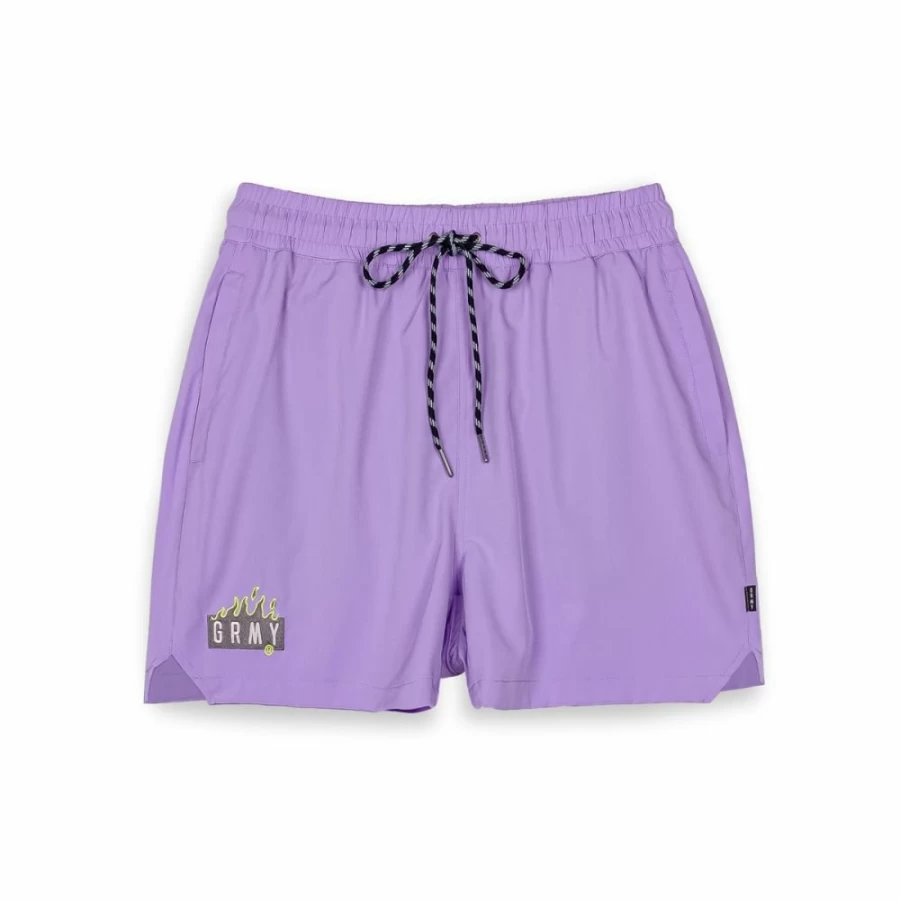 Grimey Violet Cloven Tongues Swim Shorts for Men - Summer 2023 Collection