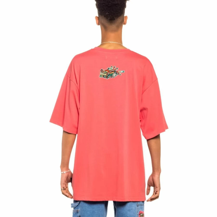 Grimey "Nine Winds" Heavy Weight T-Shirt - Coral Color, Spring 2022 Collection