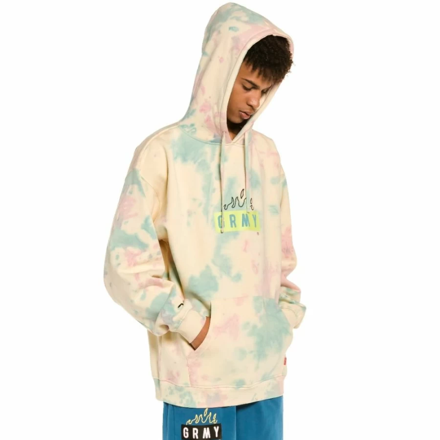 Grimey "Trespass" Tie Dye Hoodie - Men's Streetwear Sweatshirt - Summer 2022 Collection