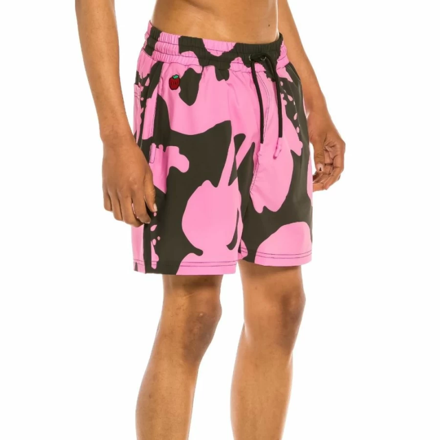 Grimey Trespass Men's Pink Swimming Shorts - Quick Dry Beach Shorts for Summer 2022
