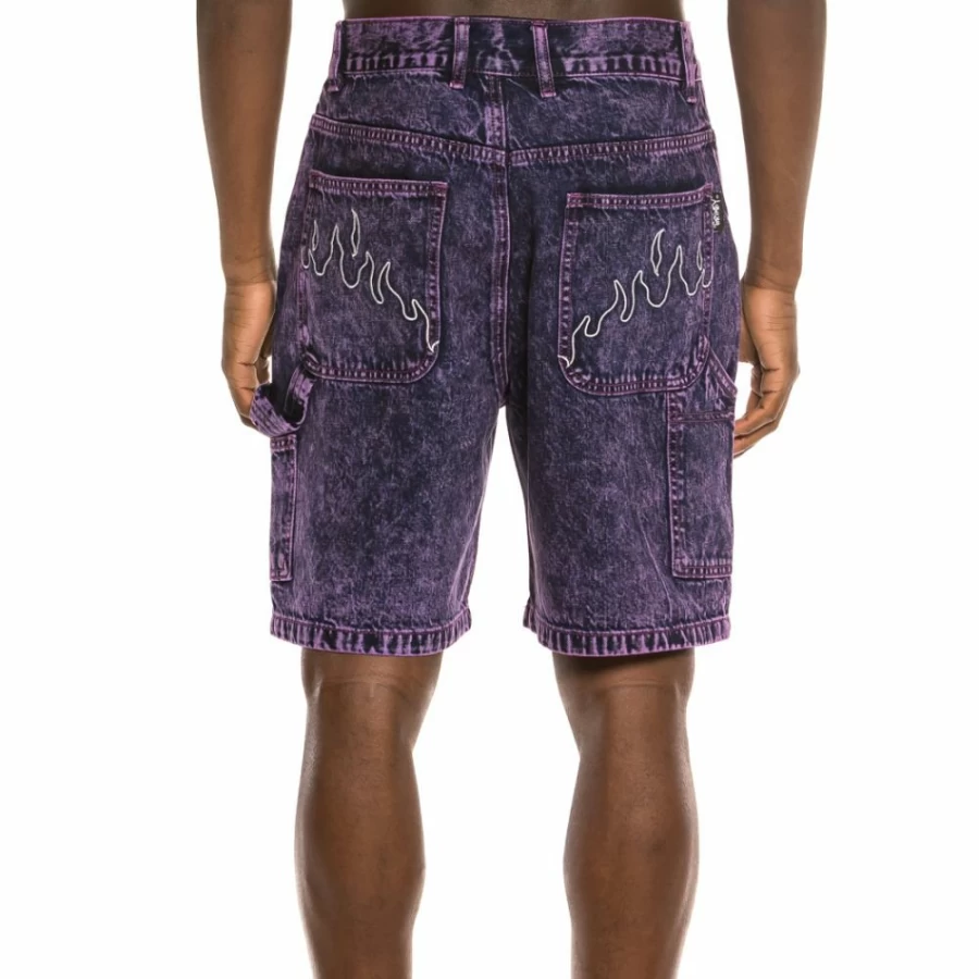 Grimey Purple Denim Shorts "Liveution" Collection Spring 2021