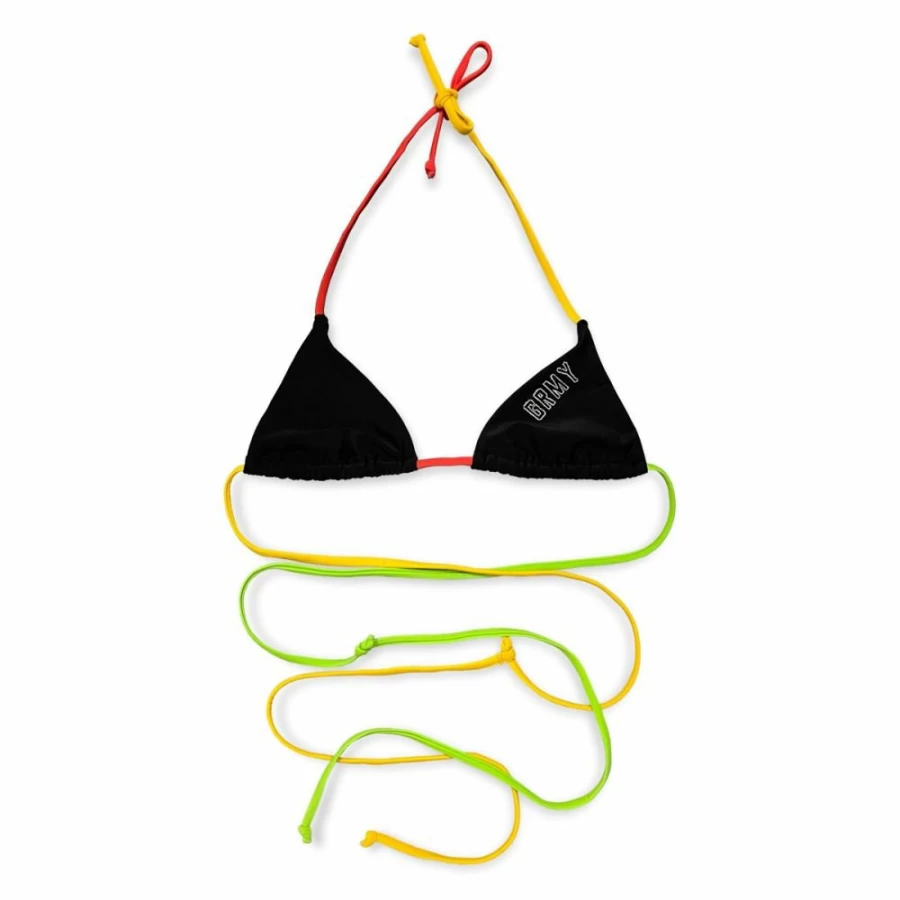 Grimey Black Bikini Top - Tough & Stylish Swimwear for Women - Spring 2023 Collection