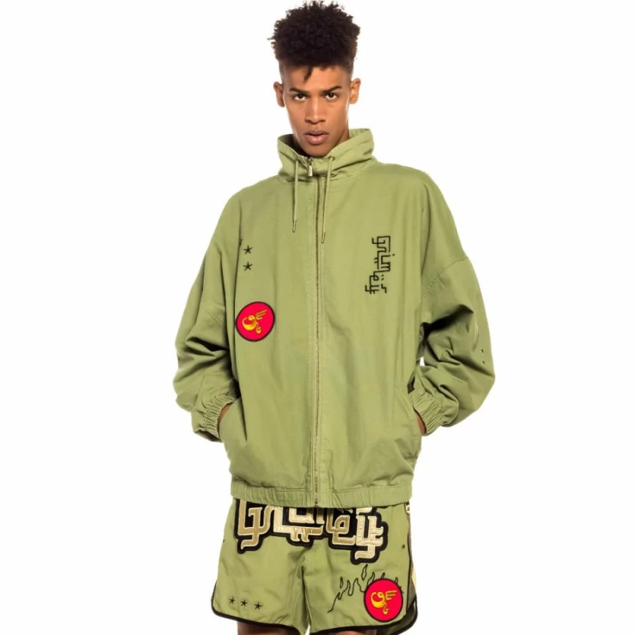 Grimey Glorified Green Track Jacket - Spring 2022 Casual Streetwear Coat