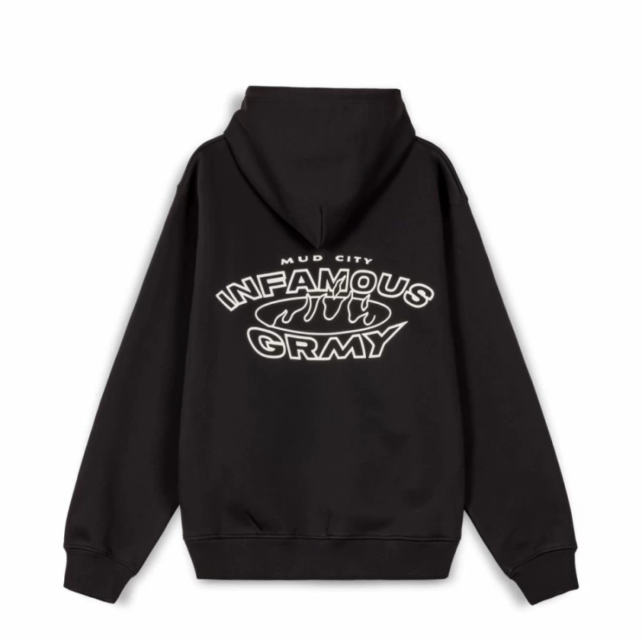 Grimey Madrid The Connoisseur Heavyweight Hoodie - Black Sweatshirt for Men FW23 Collection