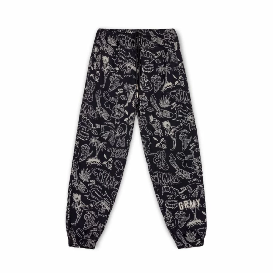 Grimey The Toughest Black Sweatpants - Men's Athletic Joggers for Training & Casual Wear - Spring 2023 Collection