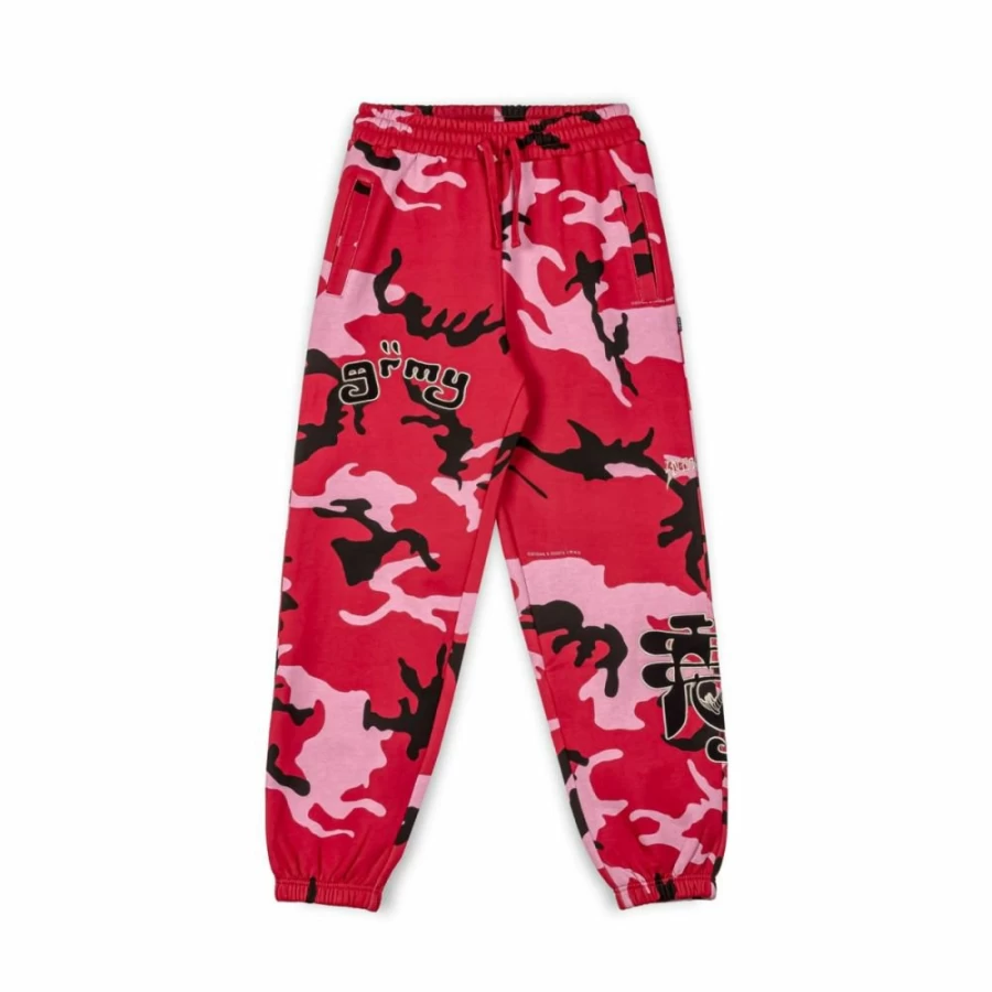 Grimey Tusker Temple All Over Print Red Sweatpants - FW23 Collection