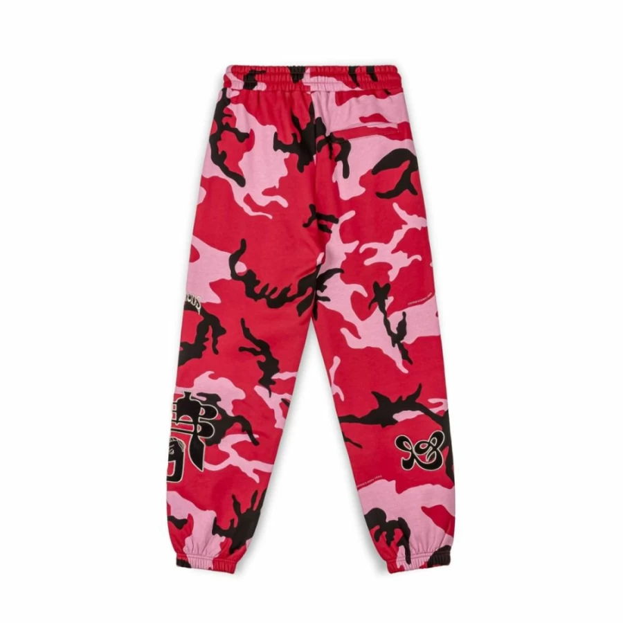 Grimey Tusker Temple All Over Print Red Sweatpants - FW23 Collection